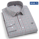 Nukty Camisa Social Masculina Men's Cotton Plaid Casual Shirt Pocket Long Sleeve Standard-fit Comfortable Shirts Slim Fit