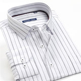 100% Cotton Men Dress Oversized Shirt Spring Autumn New  Fashion Clothing Trends Plaid Business Long Sleeve Shirt