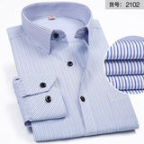 big sales autumn long sleeve striped shirt men plus size 8XL casual navy blue shirt pockets cotton oversize big size shirt loose