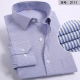 big sales autumn long sleeve striped shirt men plus size 8XL casual navy blue shirt pockets cotton oversize big size shirt loose