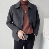 Nukty High Quality Winter Solid Color Woolen Jacket Men Casual Business Trench Coat All-match Social Men Clothing Streetwear Overcoat