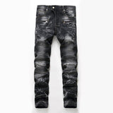 Mens Fashion Slim Skinny Casual Jeans Straight Jeans Men Denim Trousers XY9