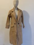 Autumn Winter Black Women's Coat Trench Wool Oversize Warm Lace Up Long Coats Female Elegant Fashion Casual Outerwear Lady