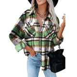 Autumn Jackets Coats Women Winter Plaid Jacket Female Overshirt Long Checkered Jacket Women Shirt Coat For Women