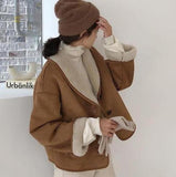 Alien Kitty New Autumn Winter Women Elegant Turn-down Collar Woolen Long Coat Vintage Straight Solid Warm Outwear Loose Coats