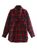 Nukty Winter new small fragrance check two color coat single breasted medium length leisure high quality top