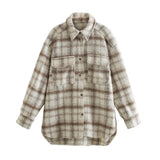 Nukty Winter new small fragrance check two color coat single breasted medium length leisure high quality top