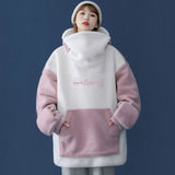 Shark shape hoodies women winter funny niche design sense loose trend hooded lamb wool couple jacket kawaii hoodie womens coat