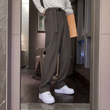 Suit Pants Men Spring-Autumn Techwear Style Loose Straight Wide-leg Trousers Male Korean Trendy Casual Drape Full Length Trouser