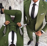Pieces Casual 3 Prom Wedding Suits For Men Groom Tuxedos One Button Notch Lapel Groomsmen Best Man Suit Wedding Mens Suits