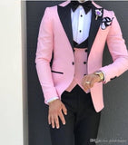 Pieces Casual 3 Prom Wedding Suits For Men Groom Tuxedos One Button Notch Lapel Groomsmen Best Man Suit Wedding Mens Suits