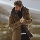 Lapel Men's Jacket Gentleman Business Suede Jacket Warm and Comfortable Casual Coat Single Breasted Overcoat Winter New