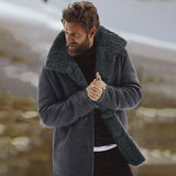 Lapel Men's Jacket Gentleman Business Suede Jacket Warm and Comfortable Casual Coat Single Breasted Overcoat Winter New