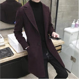 New Long Trench Coat 40 %Wool Quality Thick Warm Trench Coat Male Jackets 5xl Men Windbreak Winter Fashion Mens Overcoat