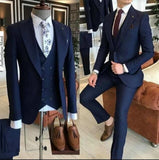 Formal Business Ivory White Men Suit 3 Pieces Slim Fit Custom Casual Groom Wedding Prom Suit Jacket Vest Pants Dress Tuxedo
