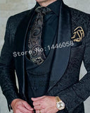 Custom Made 3-Piece Beige Smoking Blazer Casual Business Gentlemen Groom Suits Prom Suits For Men Wedding Best Man Tuxedo