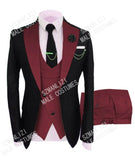 Custom Made 3-Piece Beige Smoking Blazer Casual Business Gentlemen Groom Suits Prom Suits For Men Wedding Best Man Tuxedo