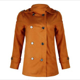 Autumn/Winter Women's New Slim Temperament Turn-down Collar Double Breasted Coat Coat Fashion Business Casual Overcoat