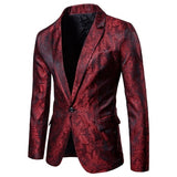 NUKTY (Jackets + Pants) Men Business Casual Slim Suit Sets Fashion printed Tuxedo Wedding formal dress Blazer stage performances Suit