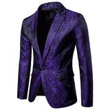 NUKTY (Jackets + Pants) Men Business Casual Slim Suit Sets Fashion printed Tuxedo Wedding formal dress Blazer stage performances Suit