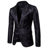 NUKTY (Jackets + Pants) Men Business Casual Slim Suit Sets Fashion printed Tuxedo Wedding formal dress Blazer stage performances Suit