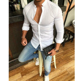 Nukty Hot Fashion Men's Linen Cotton Button Long Sleeve Slim Fitness Shirt Slim Fit Casual Male Shirts Pure Color Blouse Tops